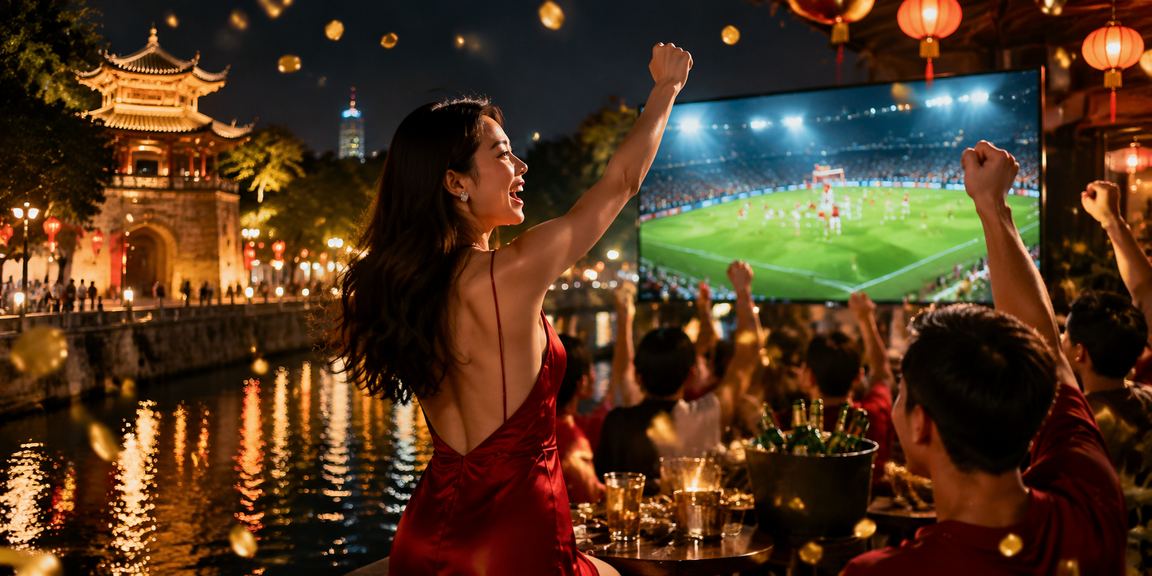 Người hâm mộ xem bóng đá và đặt cược thể thao tại Hà Nội