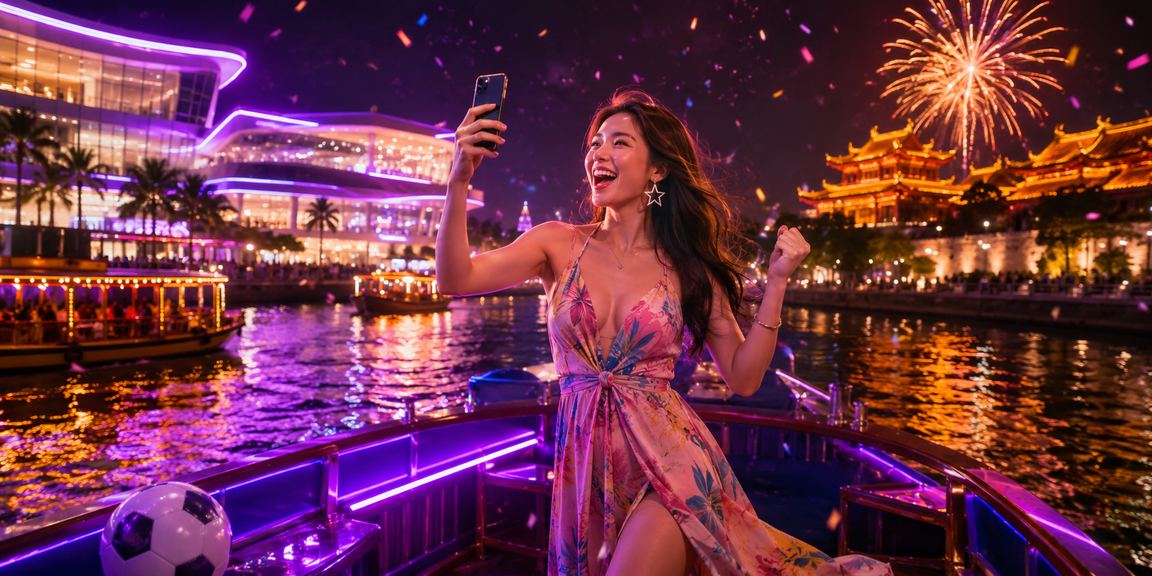 Người hâm mộ bóng đá Huế theo dõi kèo cược dưới ánh đèn neon buổi tối